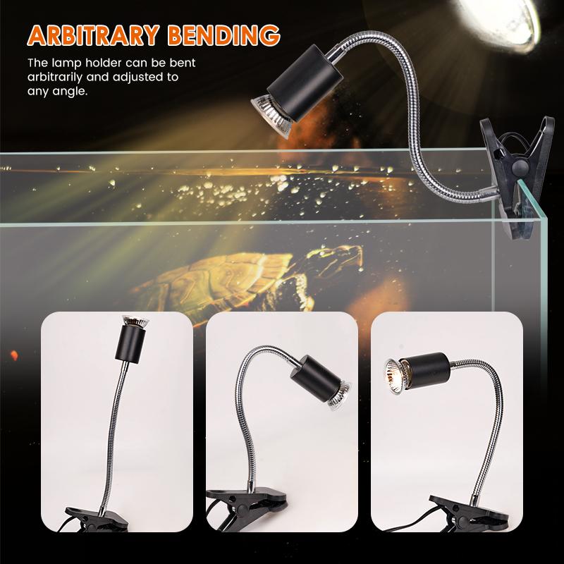 UVA+UVB 3.0 Pet Reptile Lamp Set Turtle Heating Lamp Holder Mini Pet Heat Bulb Amphibians Lizards Temperature Controller Light