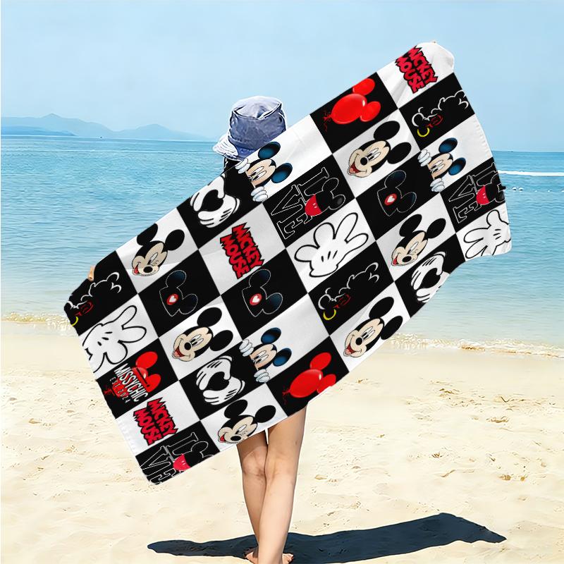 Mickey Mouse Love Towel Large Quick-Drying Microfiber soft S-Square Pants-s Beach Towel for Travel Fitness Bathing Camping. 0730s85