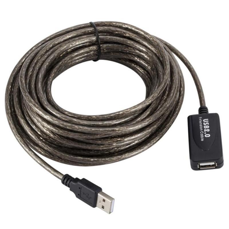 3M 5M 10M 15M 20M 25M 30M USB 2.0 Extension Cable Male to Female Active Repeater Wireless Network Card Extender USB Adapter Cord