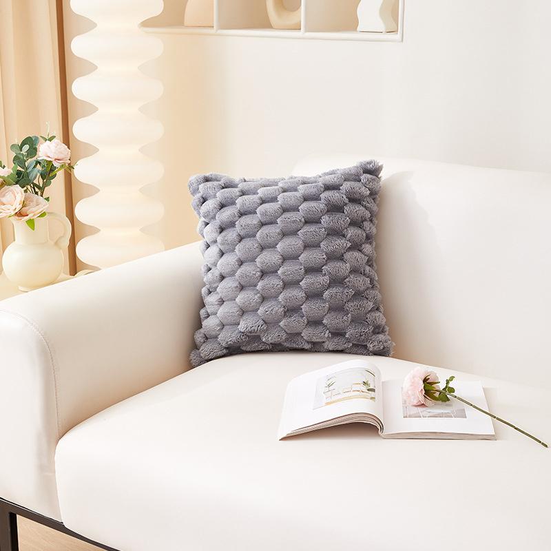 Super Soft Cozy Decorative Throw Pillow Covers Fuzzy Plush Faux Fur Luxury Cushion Cover Pillowcase for Sofa Couch Bed JAF092