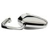 MIRAX Motorcycle Euro Left and Right Universal Compatible with Right and Left Threads Mirror, Hexagonal, Compatible, 10mm, Chrome, Fit,