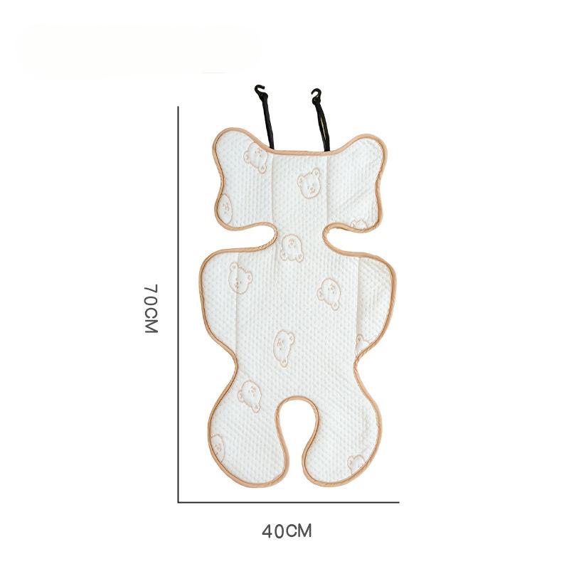

Ice Sliky Fiber Fabric Trolley Cushion Pad, Breathable Baby High Chair Mat for All Seasons, Machine Washable Summer Cooling Mat