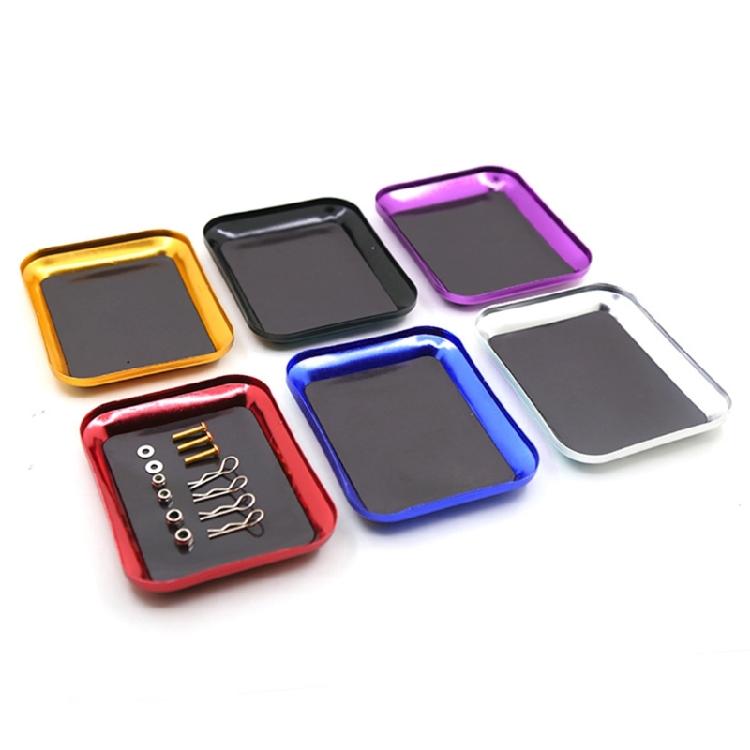 Red Magnetic Screw Tray Aluminum Efficient Magnetic Parts Tray for Long Service  Use for Organizing Small Hardware Pieces