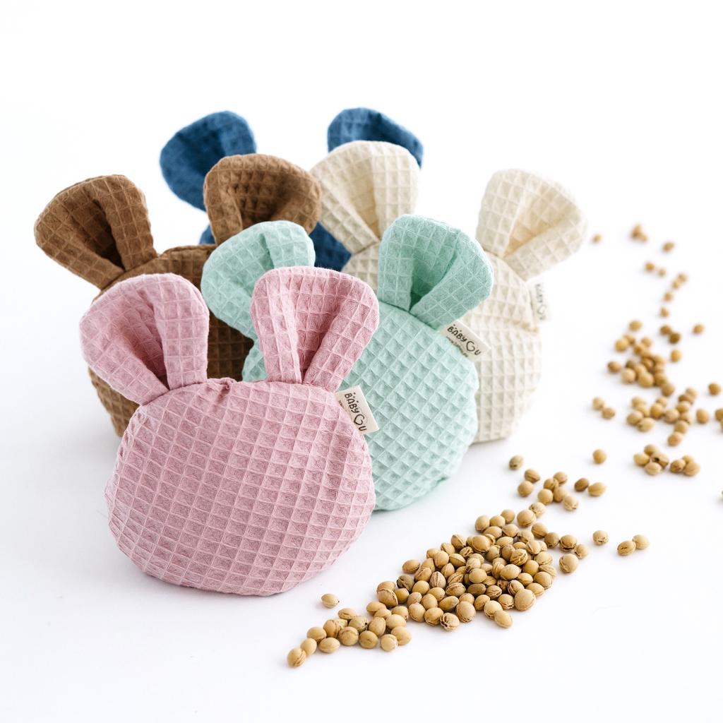 Babyu, termofor z pestek wiśni z senso uszkami bawełna kolka ból 150g 15 cm