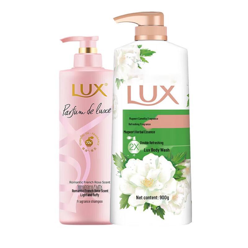 LUX Розовый Шампунь 470г и Полынь Камелия Гель для Душа 900г Набор