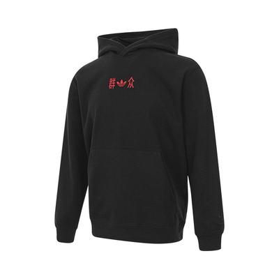 adidas Sudadera con capucha Originals Sudadera Cómoda de Manga Larga Tops para Hombre Negro KC9840