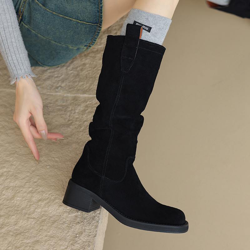 Krazing Pot Cow Suede Nubuck Осенне-зимние туфли на среднем каблуке Ботинки Chelsea — фото 6