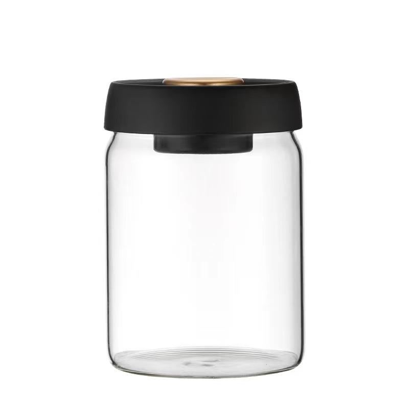 Vacuum-Sealed High Borosilicate Glass Jar for Coffee, Grains & Freshness Preservation