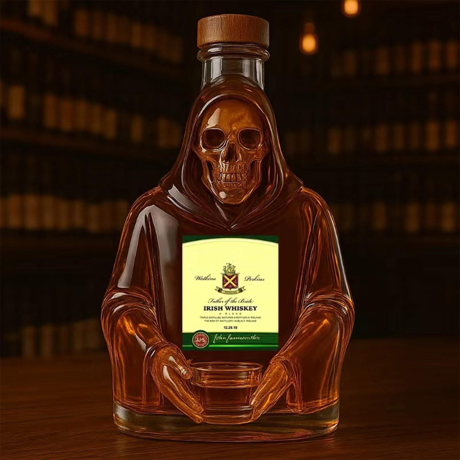 

Стеклянный графин для виски, уникальный стеклянный графин для виски, графин для виски для мужчин, мужа, идеальный подарок для украшения домашнего бара One Size