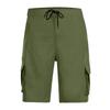 Herren Freizeit Locker Sitzende Mehrere Taschen Cargo-Shorts Elastischer Bund Kordelzug Outdoor Arbeitskleidung Shorts für den Sommer