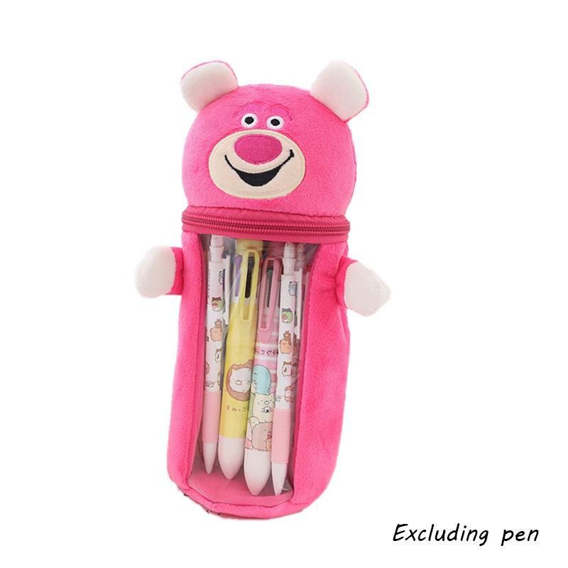 Cute Japanese Star Sailor Moon Plush Pen Holder Pencil Case For Girls' Stationery Storage, Transparent Gift Bag