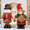 Bear Knitted Christmas Doll Kawaii Santa Claus Stretch Doll Long Legged Elk Doll  Children