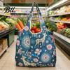Borsa della Spesa Salvaspazio Pieghevole Grande Riutilizzabile per la Spesa con Custodia Portatile Leggera Senza Plastica Borsa a Mano Ecologica Lavabile Borsa a Telo per Esterno