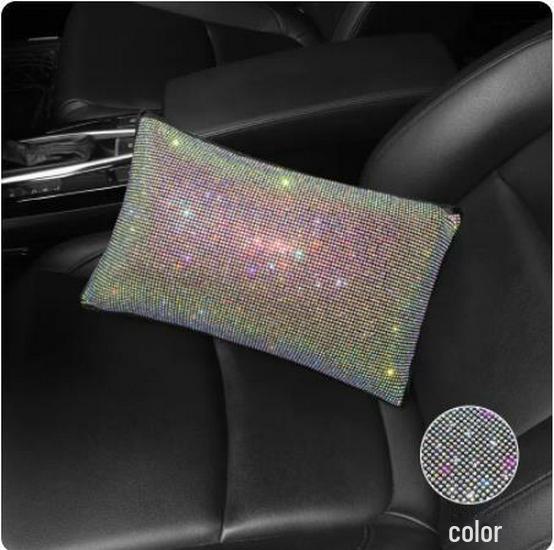 Car Headrest and Lumbar Support with Armrest Pad, Handbrake Gear Cover, Rearview Mirror Safety, and Shoulder Cover - Universal Fit.