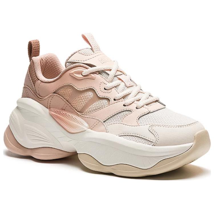 Anta Nut 2.0 Trendy Sports Non-Slip Wear-Resistant Low-Top Dad Shoes Women Sneakers White Brown 122518891-1