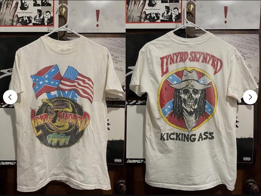 Винтажная футболка Lynyrd Skynyrd 1991 года, тур Kicking Skull, размер S-5XL, унисекс S
