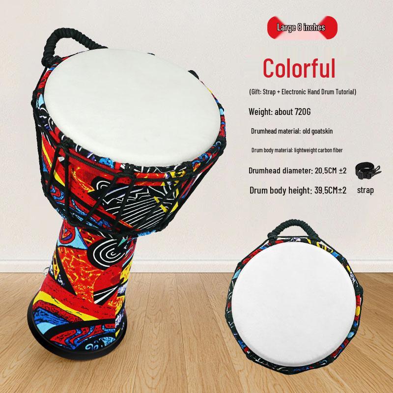 Sheepskin African Hand Drum for All Ages - Beginner To Professional