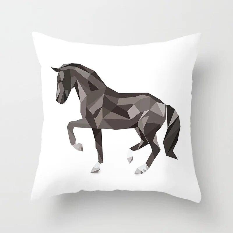 

Геометрический чехол для подушки, милая собака, кошка, наволочка, диван, гостиная, домашний декор, мультяшное животное 40x40cm