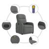 Vidaxl Foldable Massage Armchair, Dark Gray, Fabric Upholstered