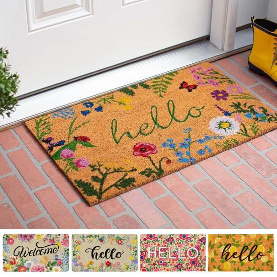 Zerbino Benvenuto 'Welcome Relatives' Con Retro Antiscivolo In Gomma - Moderno E Colorato