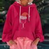 Women's Christmas Print Loose Casual Long Sleeve Hooded Sweatshirt