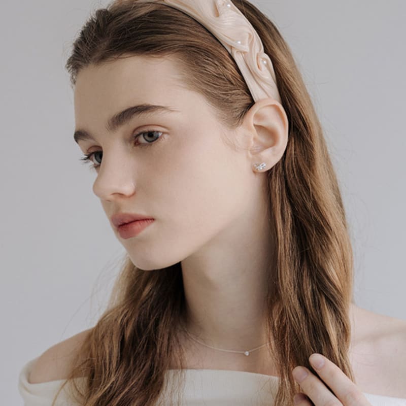 HAS HTY004 Shirring Pearl Hairband