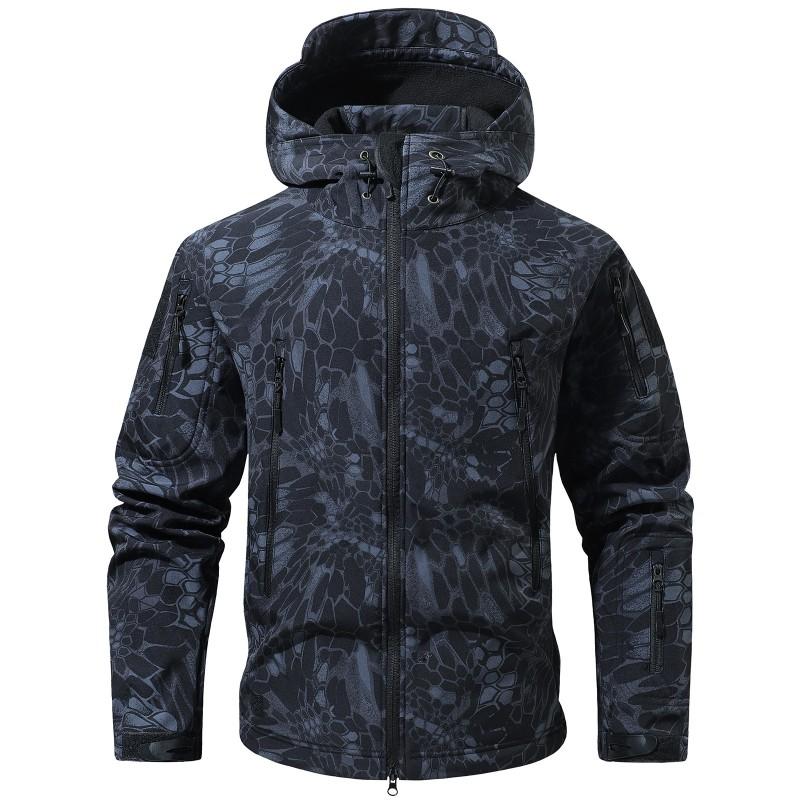 Mens Softshell Jacket With Hood Windproof