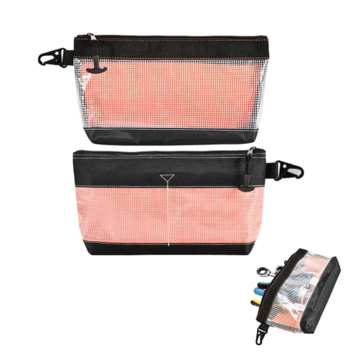 

TVETE Tool Pouch, Set of 2, Waterproof Tool Bags, Small, Transparent Tool Bags with Window and Metal Hooks, Perfect for Work, Gadget Storage, DIY Stor