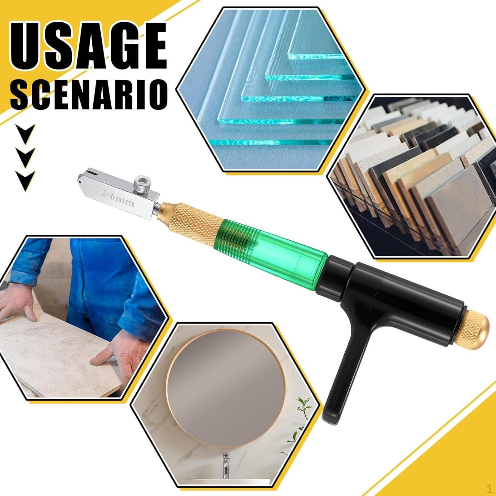 

Glass Cutter Steel Professional Cutting Tool for Tiles Windows Mirrors