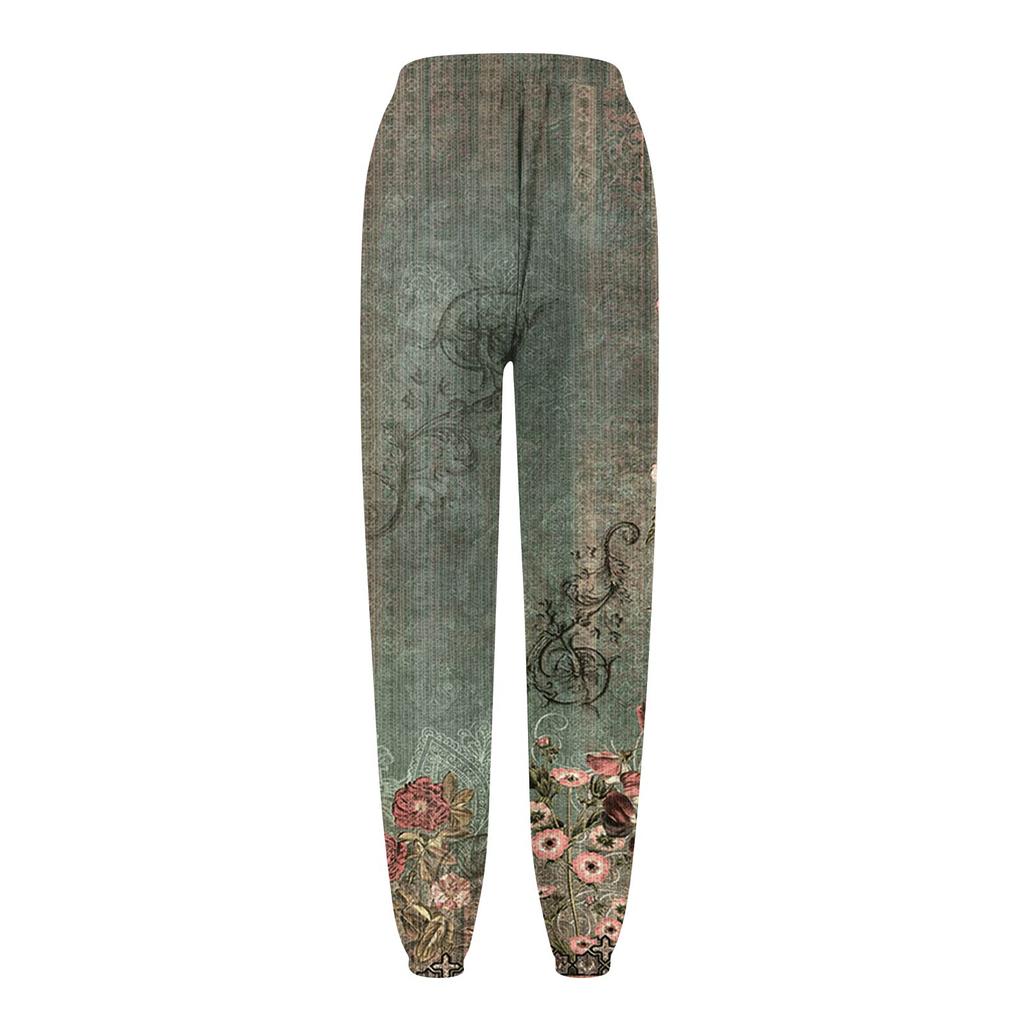 Women's Casual Pants High-waisted Belted Jogging Pants With Pockets