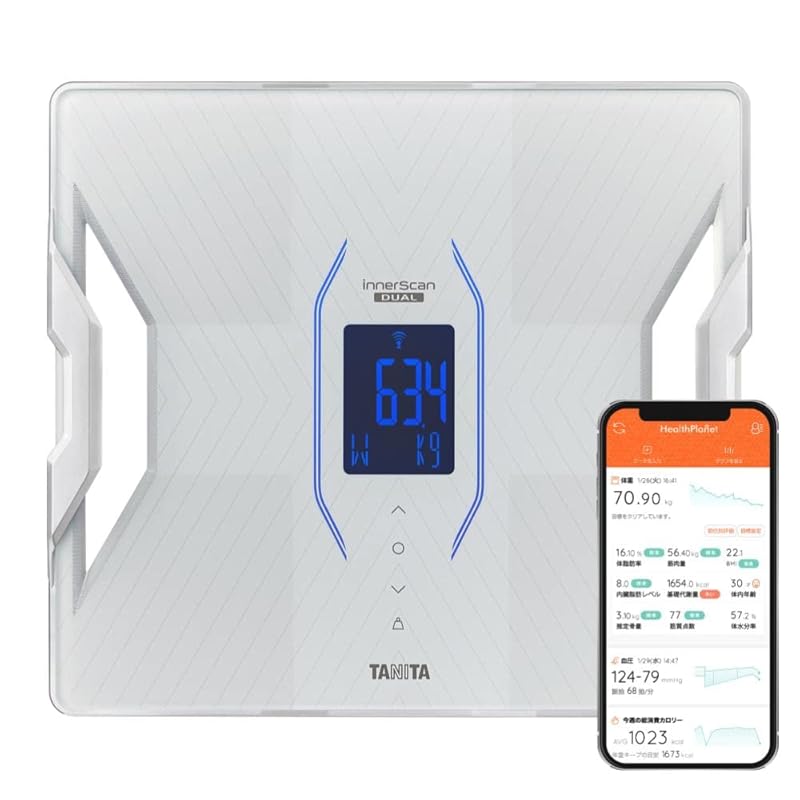 

Tanita body composition analyzer health meter Smartphone made in Japan white RD-912 WH Equipped with medical field technology/Understand muscle