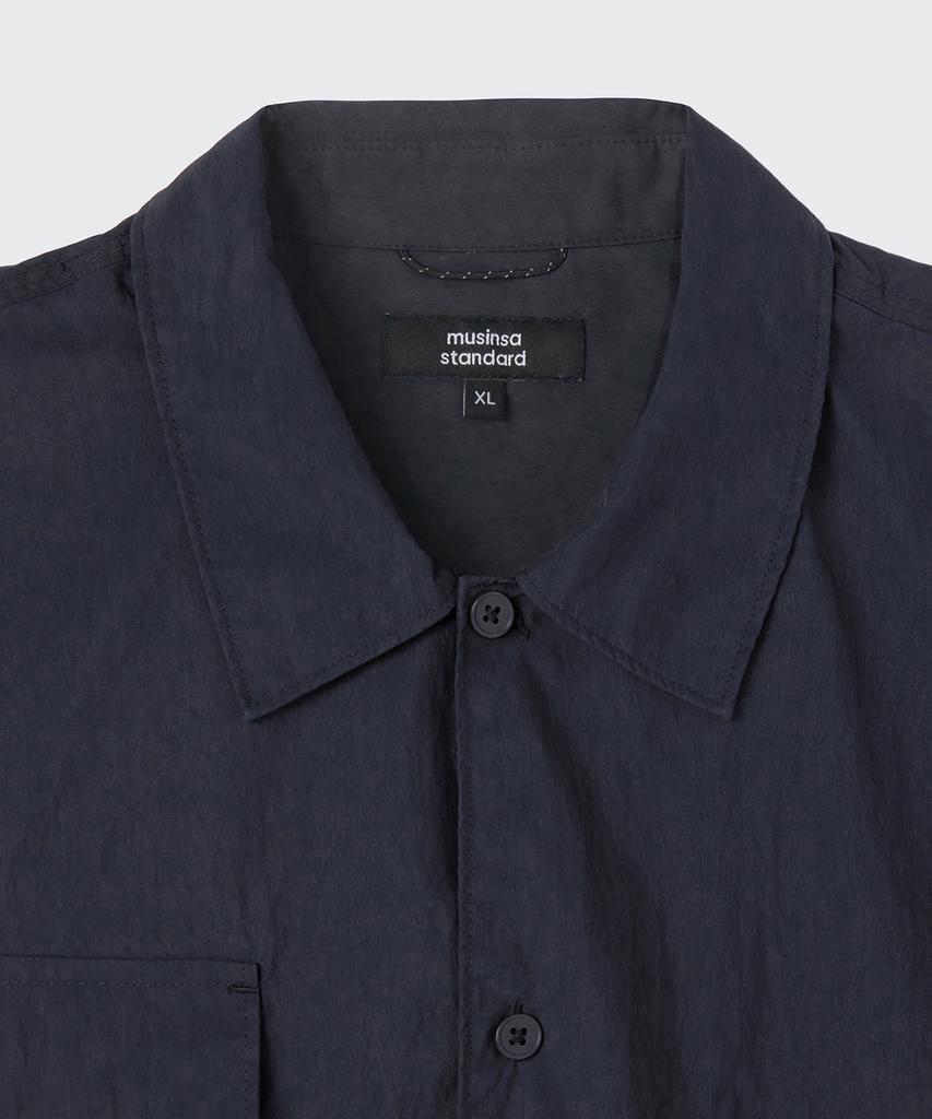 MUSINSA STANDARD [City Leisure] Cn Oversized Multi-Pocket Short Sleeve Shirt [Navy]