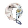 Thin Pearl Necklace with Magnetic Clasp, Lazy-style Silk Scarf, Women's Pendant Scarf, Collarbone Chain