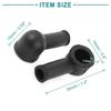 ACROPIX 10 Pcs Terminal Insulated Protective Cover Boot Sleeve Angled 12x8mm Black