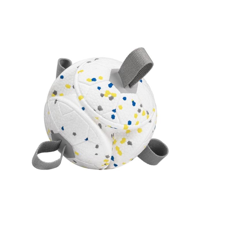Web Handle Canine Toy Ball for Puppies and Adult Dogs, Soft ETPU Activity Toy for Shared Use and Routine Motion Care