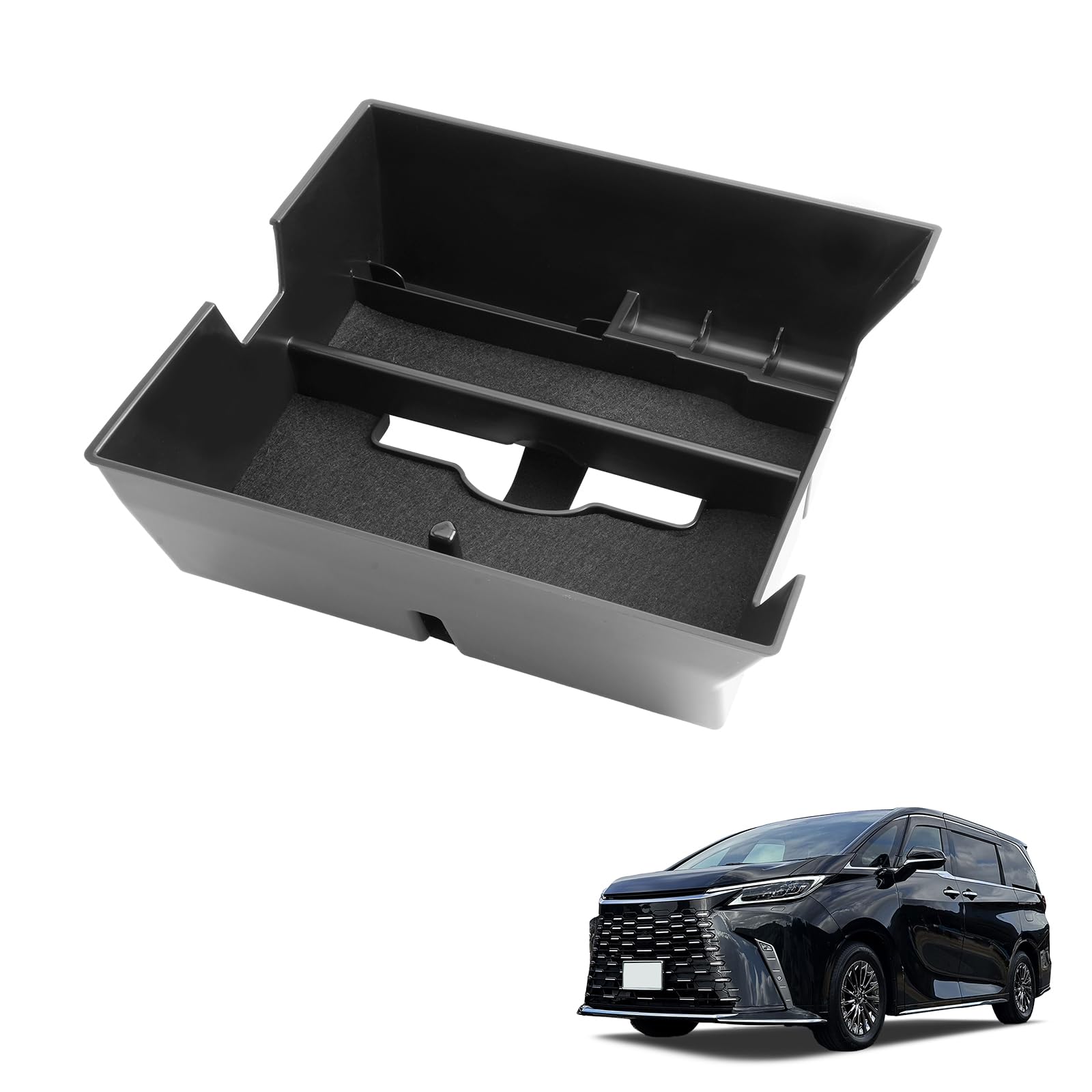 

Coleya Lexus LM500h LM350h 2-го поколения Консольный бокс Центральная консоль Хранение Центральный ящик для хранения Материал ABS Дизайн для специального автомобиля Спонж-мат