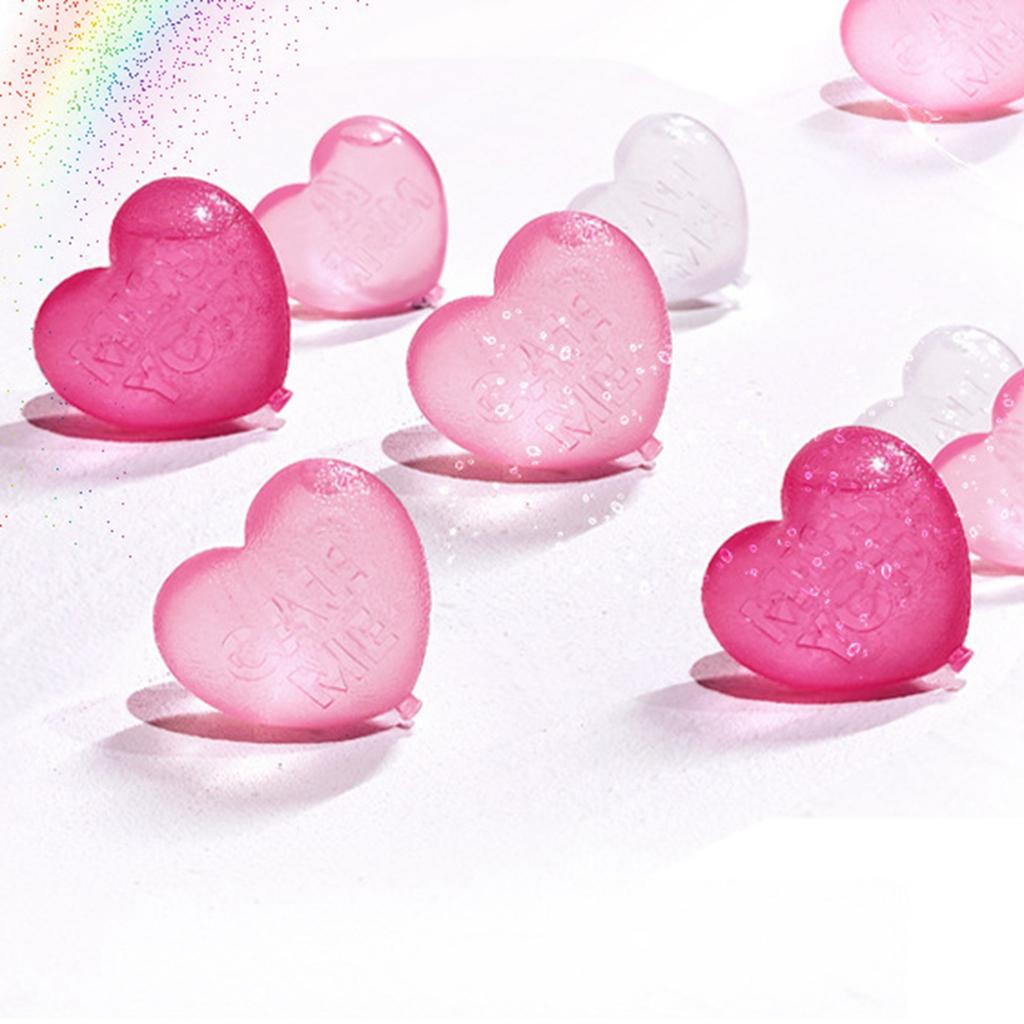 15 Pack Heart Shaped Reusable Ice Cubes Pure Water Reusable Ice Cubes for Drinks Whiskey Vodka Coffee