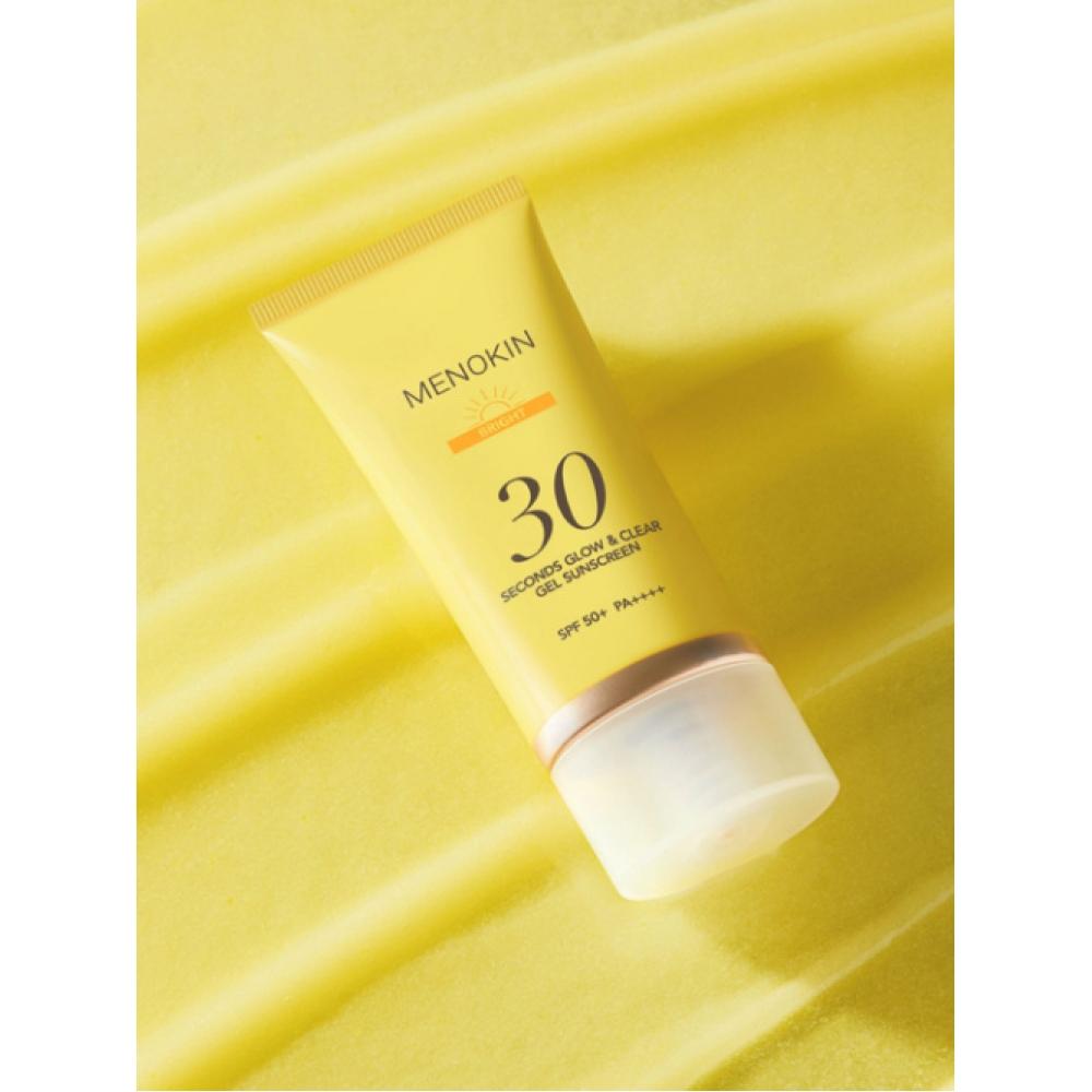 Menokin 30 Seconds Glow   Clear Gel Sunscreen Bright 50ml