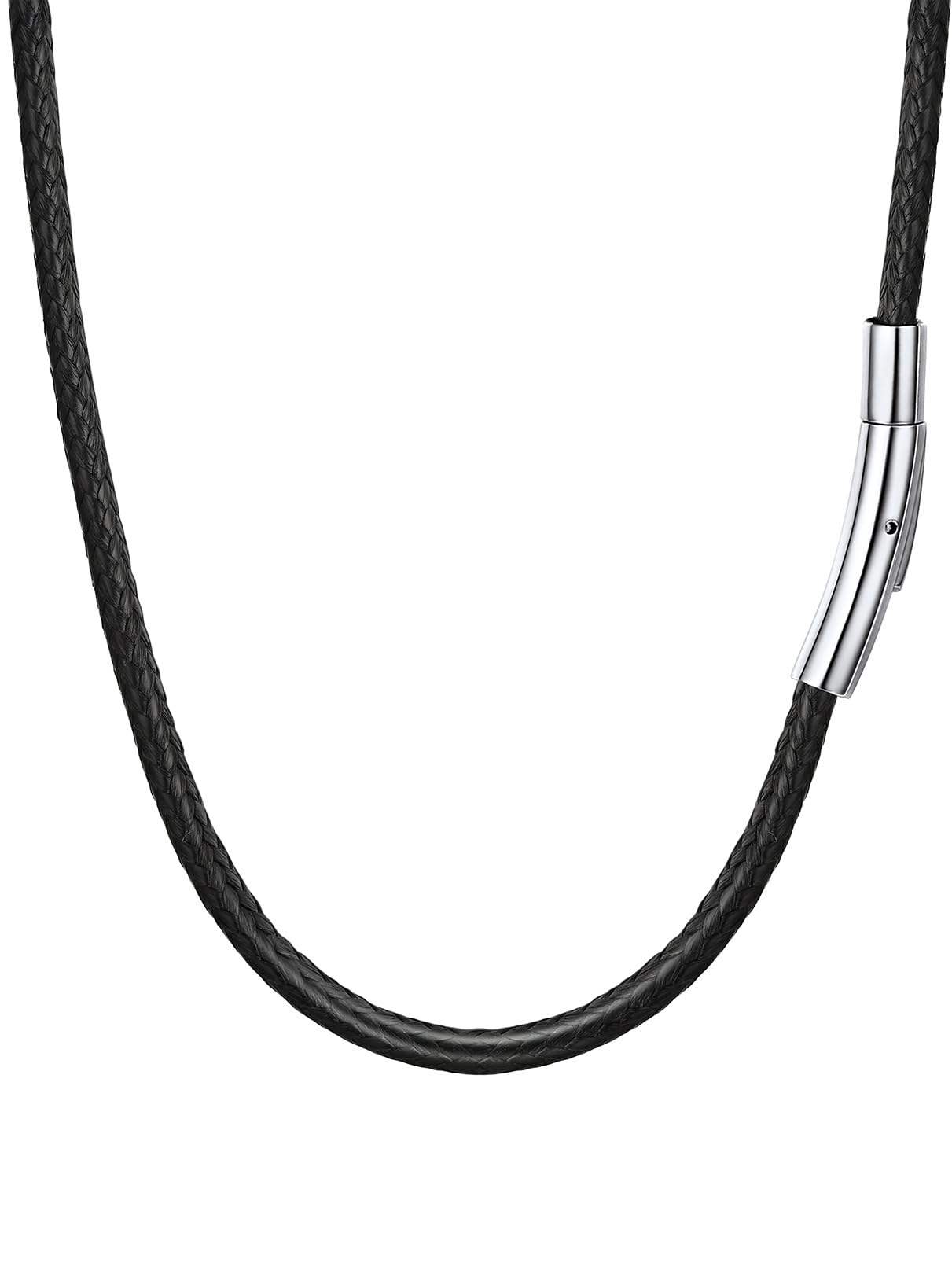 

Вощеный шнур 3 мм Нержавеющая сталь 60 см [Bandmax] Ожерелье, Ширина, Сталь, Фурнитура, Мужской, Женский, Черный, Плетеный, Водонепроницаемый, Спорт, Унисекс,