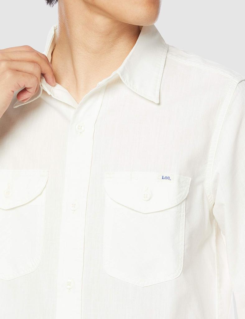 Lee Shirt LCS46004 White L Button-Down Men's