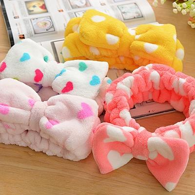 1pc Cute Bowknot Headband Washing Face Spa Skincare Hair Band Soft Comfortable Hair Accessories For Women