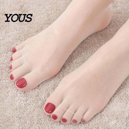 Ultra-thin Foot Tights Instant Pedicure Toe Tights, Breathable Sheer Nail Art Socks, Women Lightweight for Summer Sandals Open-Toe Heels Slippers