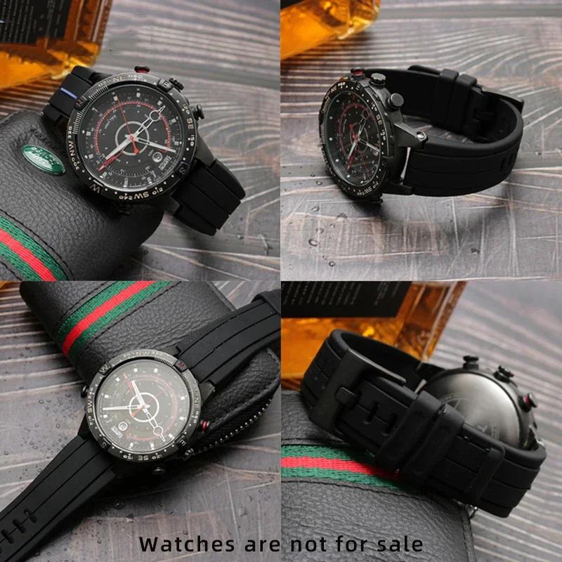 Silicone Rubber Bracelet 24*16mm Watchband for Timex Watches T2N738 T2N739 T2N720 T2N721 T49706 Watch Band Sports Silicone Strap