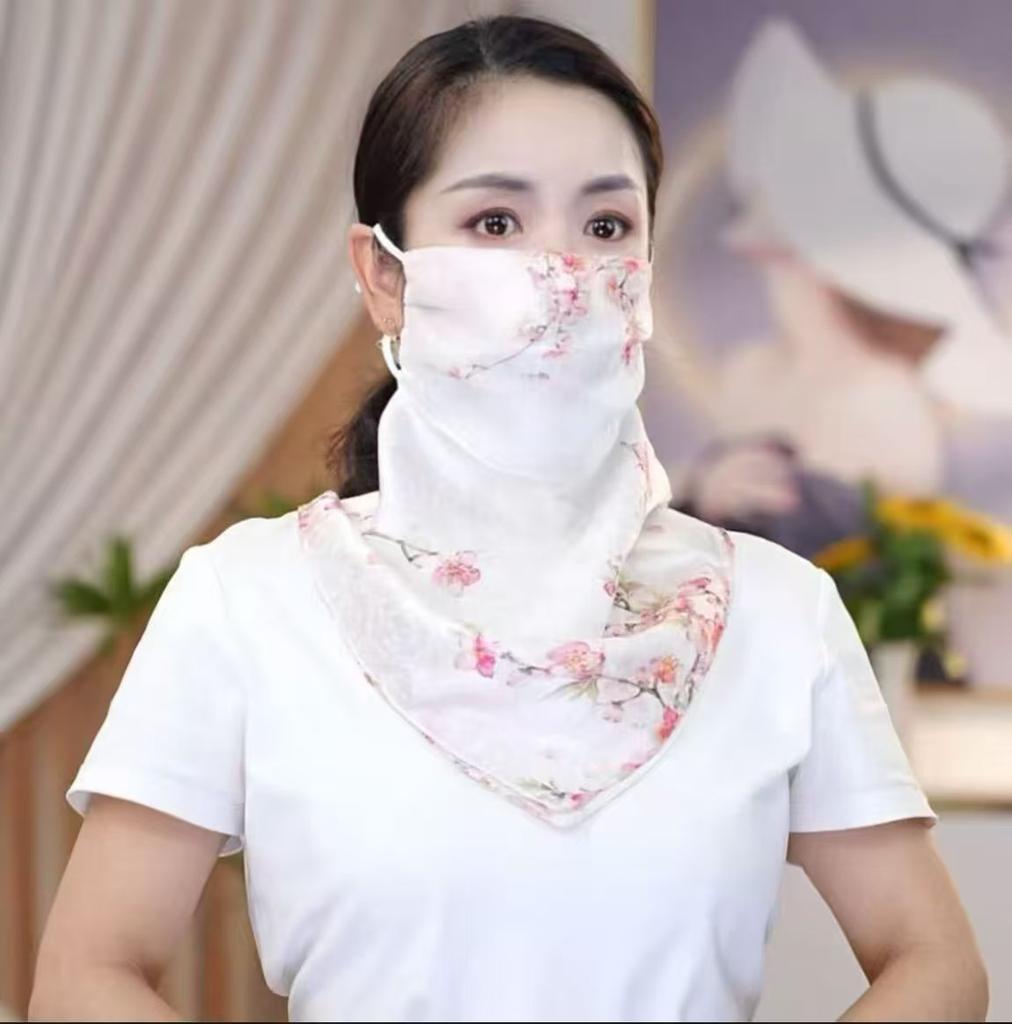 Oddychający szalik na szyję na zewnątrz trójkątna maska na twarz cienka wersja pyłoszczelna popularny styl styl kasku motocyklowego zasłona na twarz