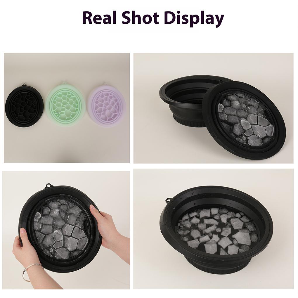 ABS Foldable Ice Bath Bowl For Face Cooling Ergonomic For Convenient Large Foldable Silicone Bowl