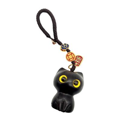 Chaîne de téléphone portable en ébène Pendentif Créatif Porte-clés de voiture chinois Pendentif USB Poupée en palissandre
