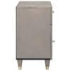 Nightstand with Door Gray 50 x 33 x 60 cm Solid Mango Wood