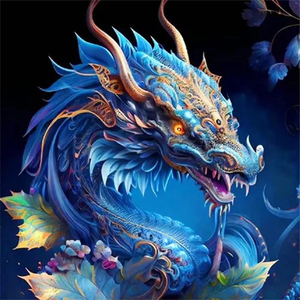 5d DIYDiamond Embroidery Dragon Full Round Square Diamond Hand Crafts Painting Novelty 2024 Animal Embroidery Home Decoration