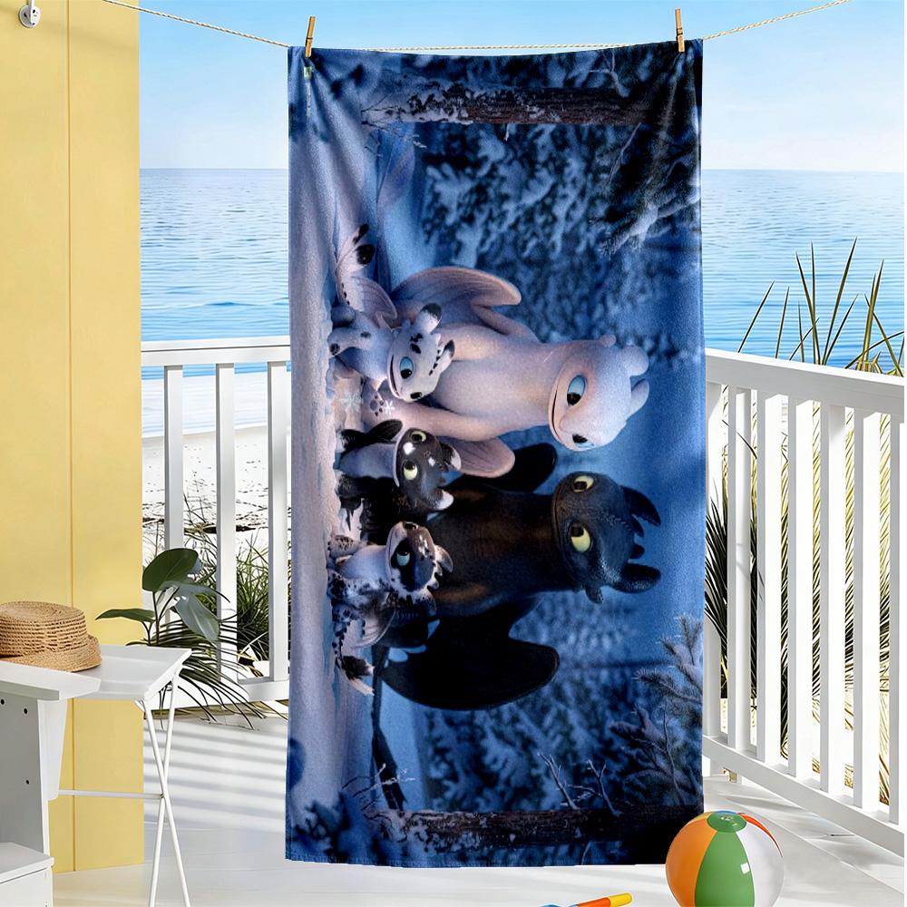 How Train Dragon6 Beach Towel Super Soft Microfiber Quickdry Fabric Comfortable Lightweight