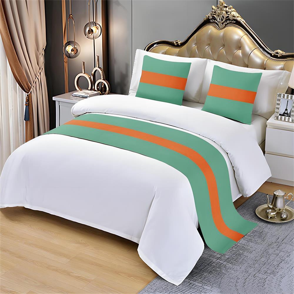 Premium Long Bed Banner Bed with Towel Modern Home Beds End Towel, Hotel Specific Pillow Cover, Light Luxury Bed End Towel